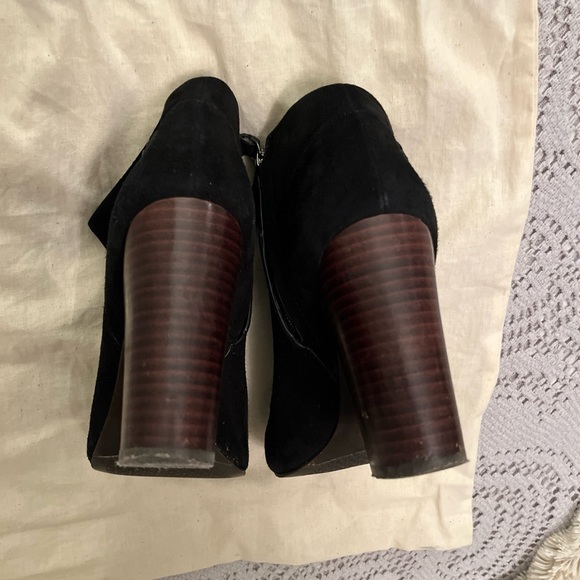 Tory Burch Fulton black suede ankle boots booties size 8 - Picture 7 of 13